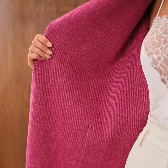 Pink tones Elegant Women's Premium Ombre Belted trench Overcoat Jacket Coat - Picture 8 of 12